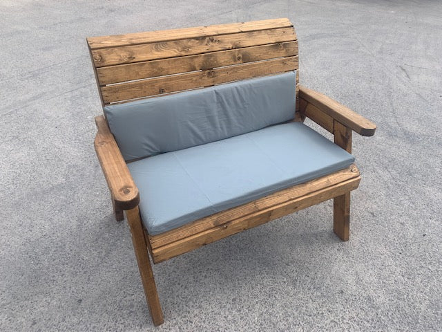 HB34BGB - Two Seater Bench Back Support Cushion (Green , Grey or Burgundy) - Image 3