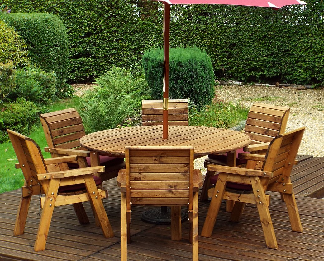 HB10 - Six Seater Circular Table Set - Image 3