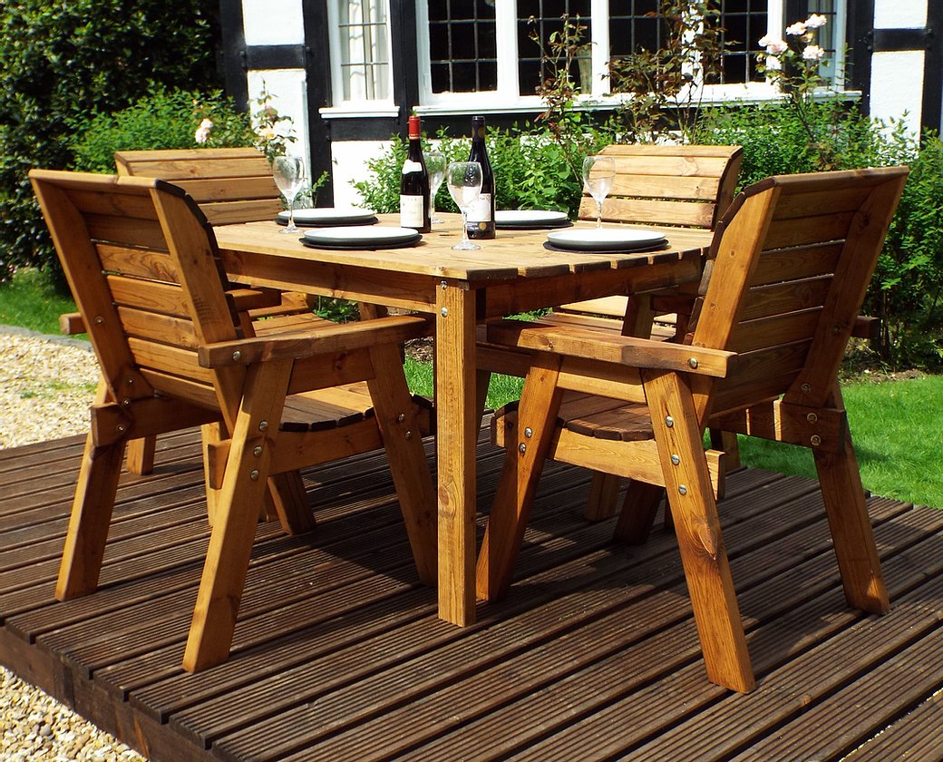 HB12 - Four Seater Rectangular Table Set - Image 3