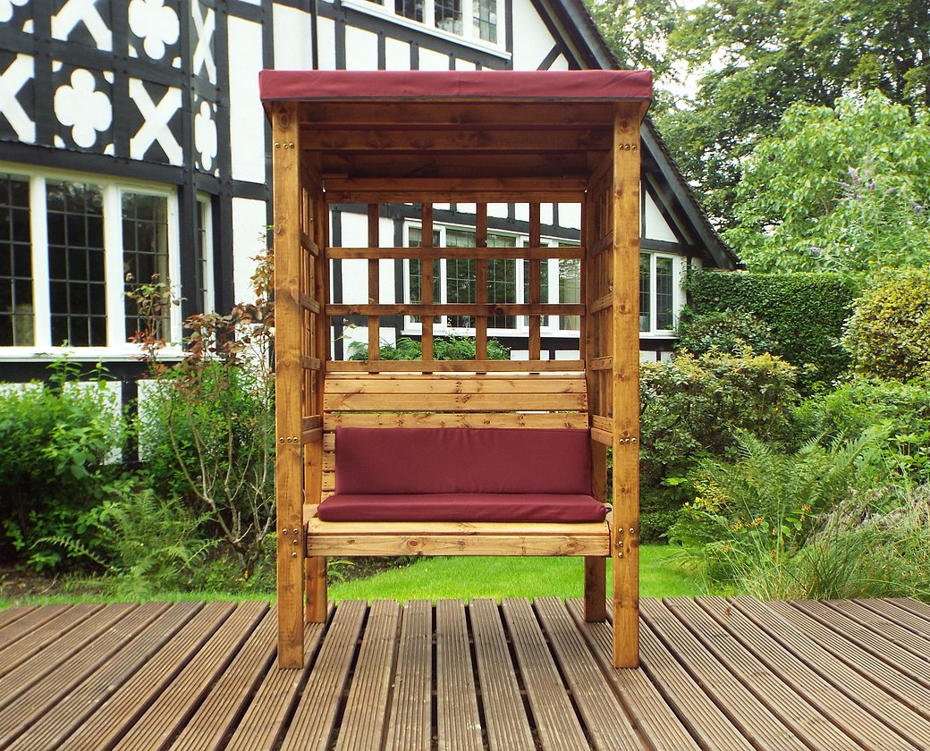 HB135B - Bramham Two Seater Arbour Burgundy - Image 3