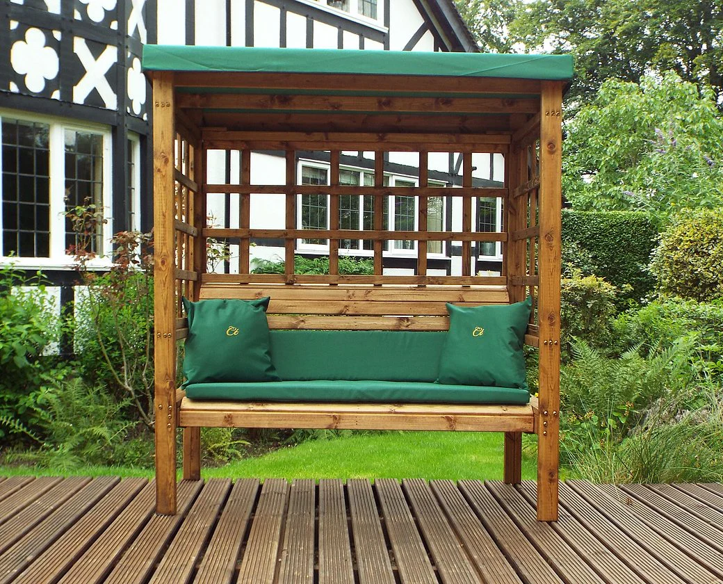 HB136G - Bramham Three Seater Arbour Green - Image 3