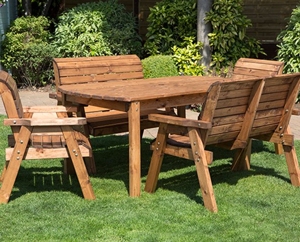 HB14 - Six Seater Rectangular Table Set - Image 3