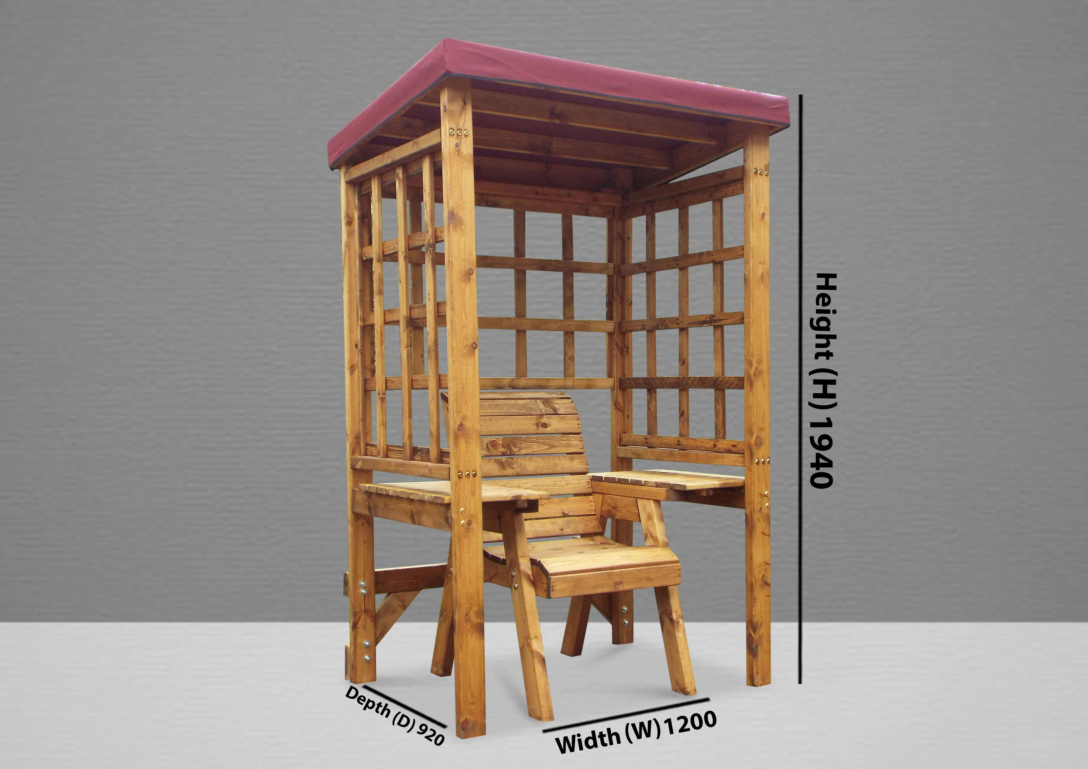 HB143B - Wentworth Single Arbour Burgundy - Image 4