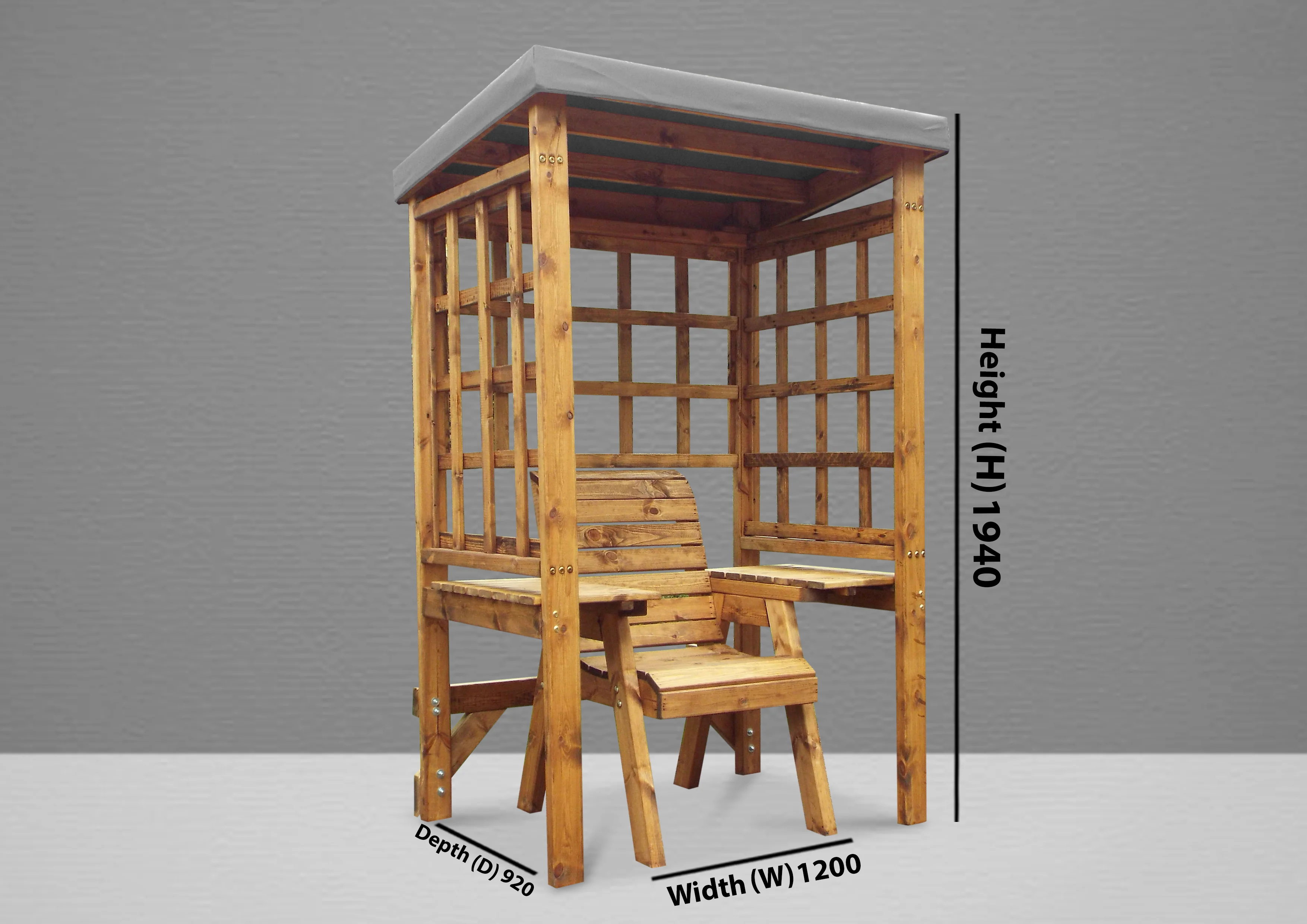 HB143GR - Wentworth Single Arbour Grey - Image 4