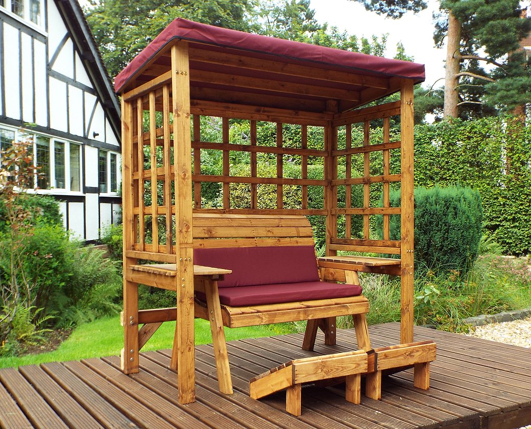 HB144B - Wentworth Two Seater Arbour Burgundy - Image 3