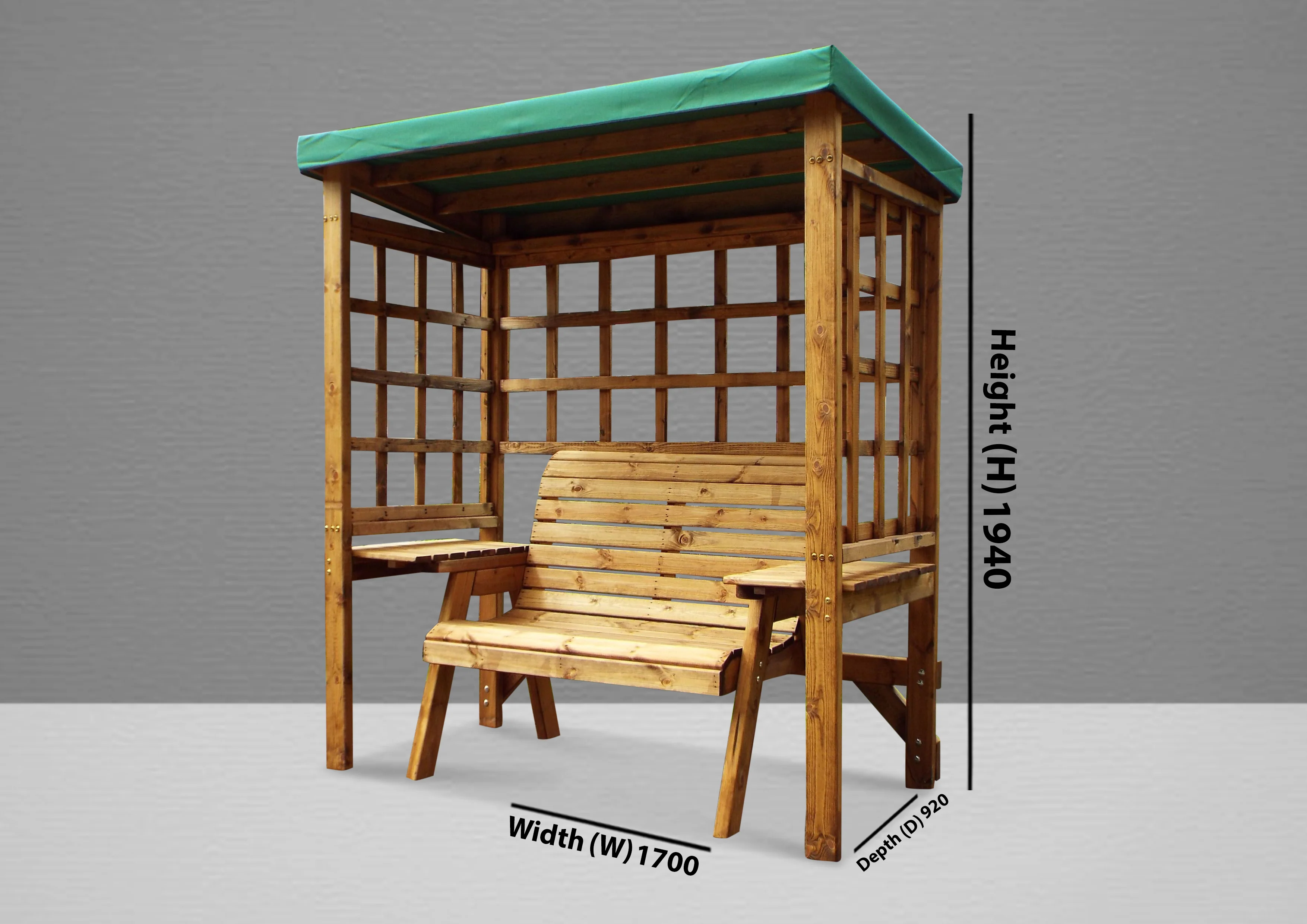 HB144G - Wentworth Two Seater Arbour Green - Image 4