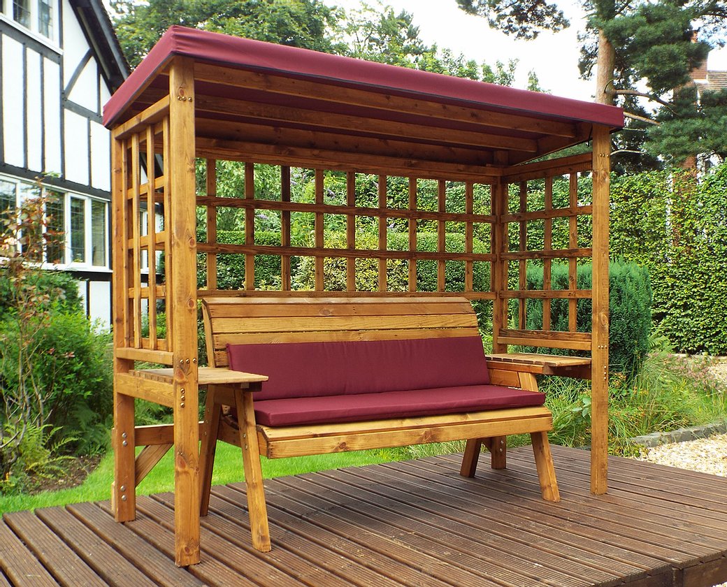 HB145B - Wentworth Three Seater Arbour Burgundy - Image 3
