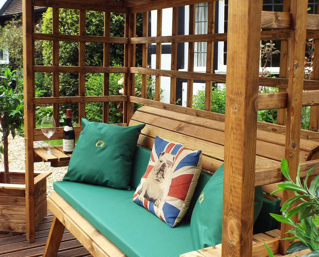 HB145G - Wentworth Three Seater Arbour Green - Image 3