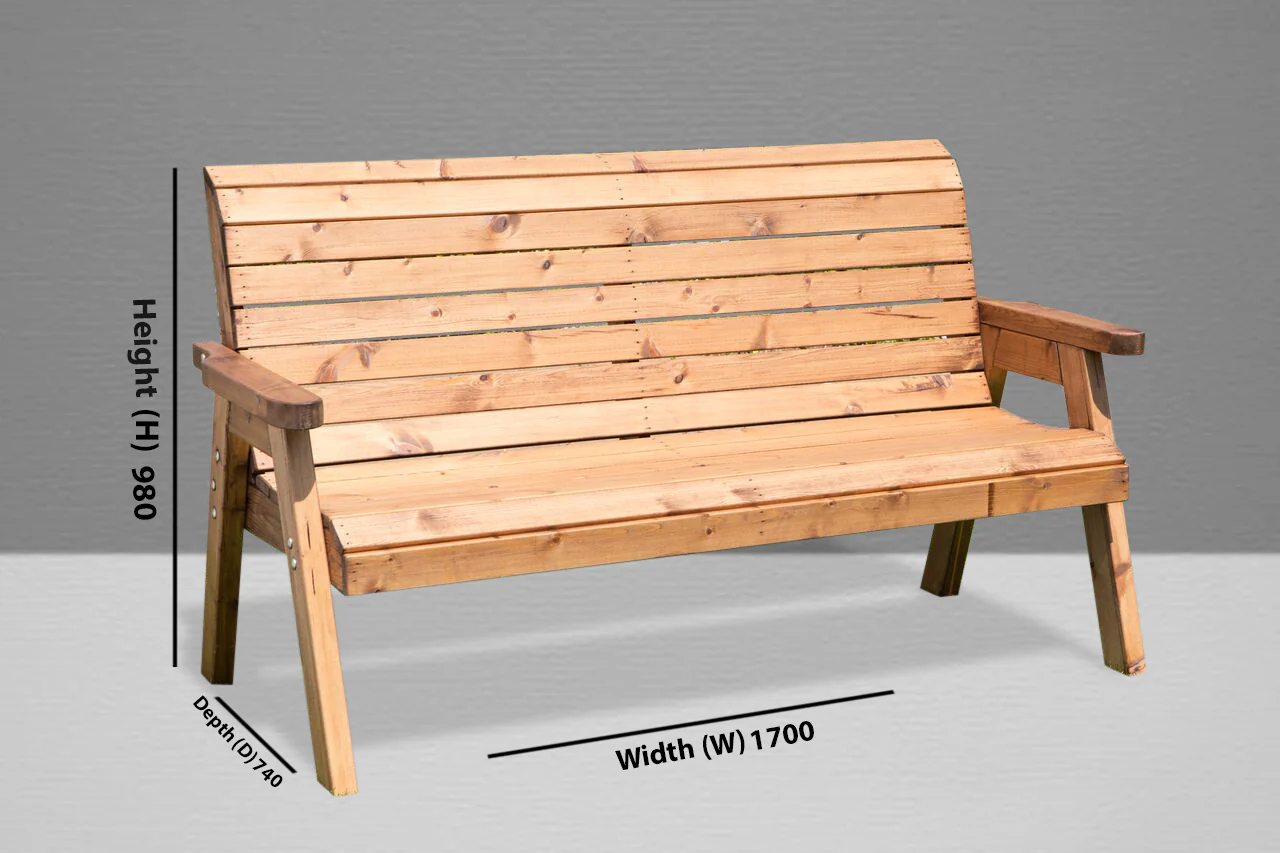 HB20 - Traditional 3 Seater Bench - Image 3