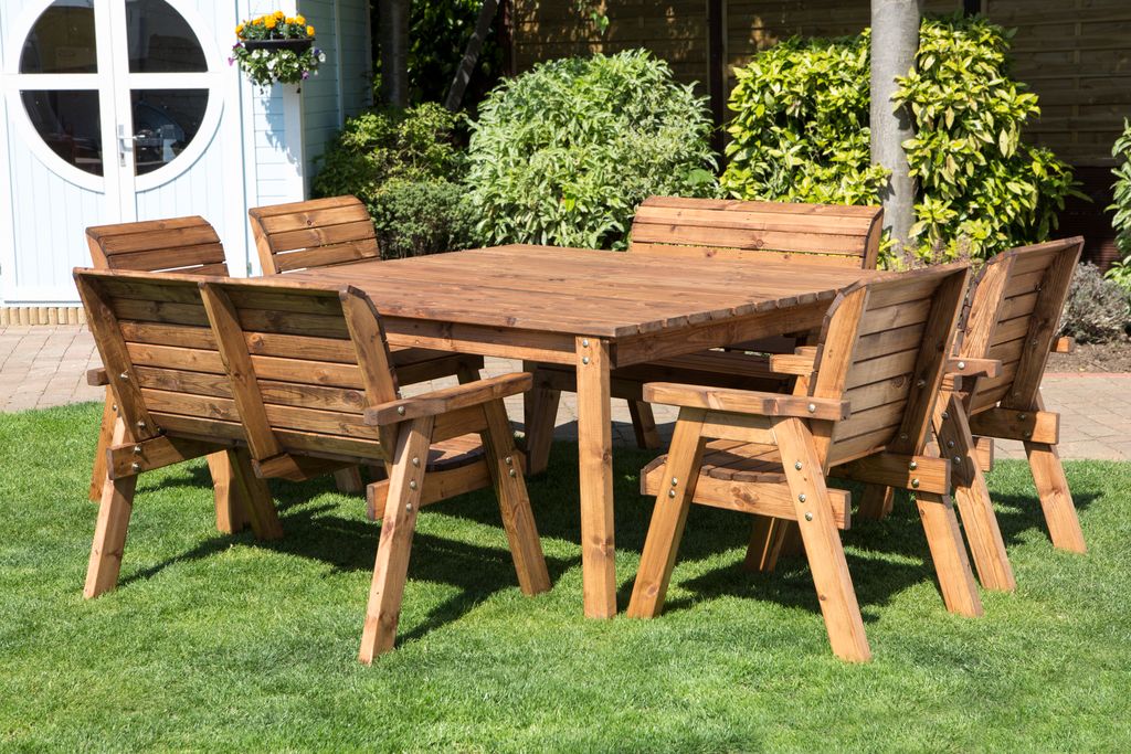 HB44 - Eight Seater Square Table Set - Image 4