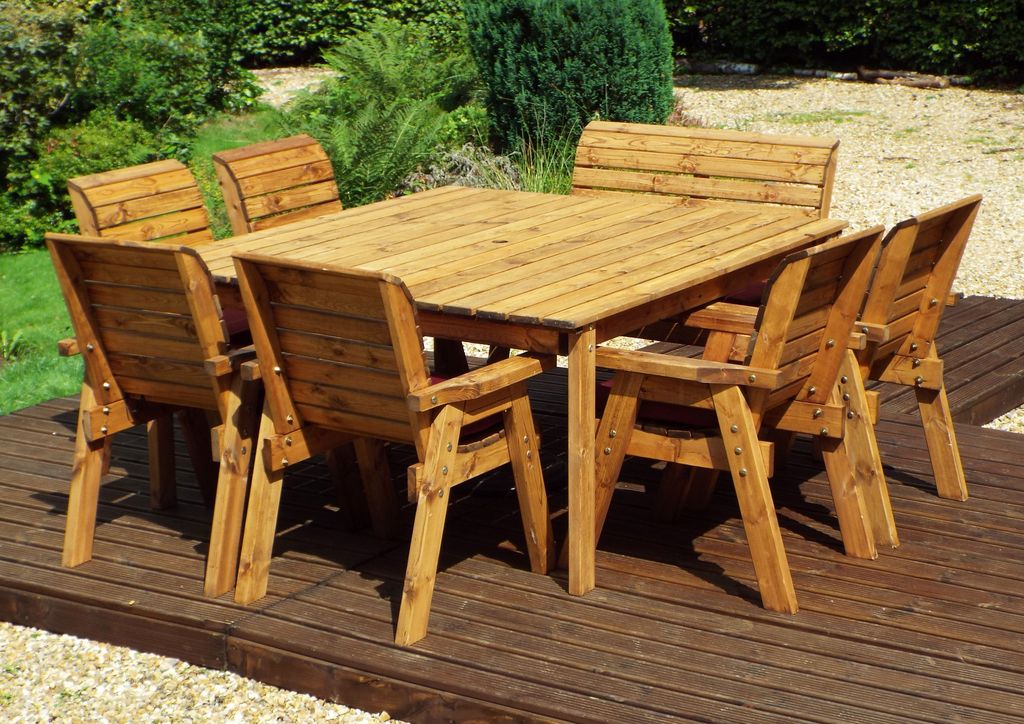 HB83 - Eight Seater Square Table Set - Image 7
